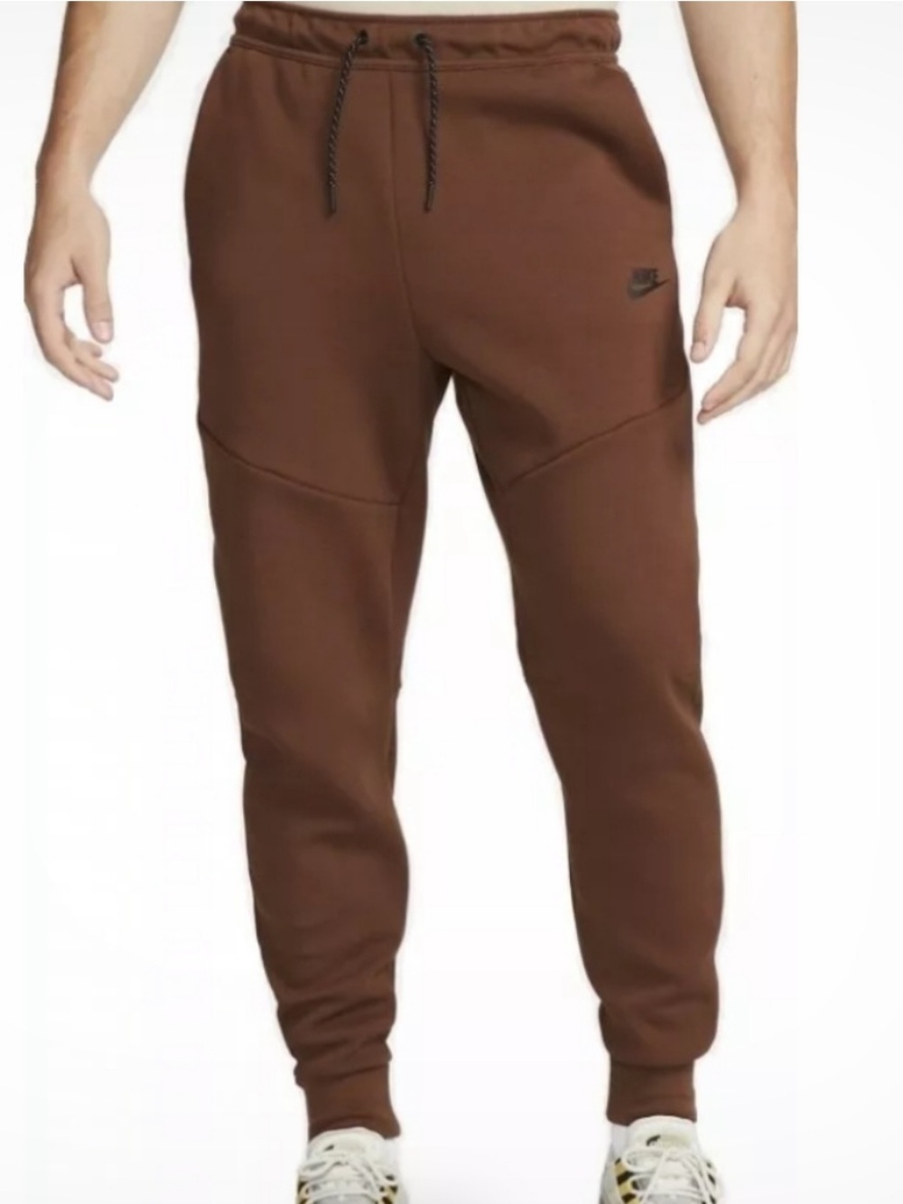 Nike Tech Fleece Slim Fit Taper Leg Sweatpants Cacao Wow / Black Mens Size XL